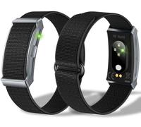 Ensemble bracelet et brassard Smart Health en nylon avec sangle réglable pour biceps/poignet, suivi des pas et du sommeil, moniteur de fréquence cardiaque/SpO2, plus de 100 modes sportifs, étanchéité