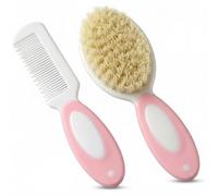 Ensemble brosse à cheveux et peigne pour bébé - Brosse pour bébé, soin doux pour le cuir chevelu sensible - Brosse à cheveux pour tout-petits, pour une utilisation sèche et humide