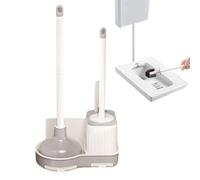 Ensemble brosse de toilette et déboucheur de toilettes - Ensemble de brosse de toilette avec support pour nettoyage de bols, combinaison de piston de balai