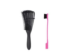 Ensemble Brosse demêlante,Brosse cheveux crépus, Brosse pour cheveux naturels,Brosse pour cheveux métissés, Brosse à cheveux bouclés,Brosse Afro,Brosse cheveux ondulés,Afro 3a à 4c humides (NOIR)
