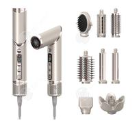 INN Ensemble Brosse Soufflante 1600W Multifonctionnel 8 en 1 Pliable affichage numérique 3 niveaux réglables Brosse Seche Cheveux