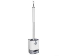 Ensemble brosse WC avec poils arrondis et support mural pour une couverture complète de la cuvette