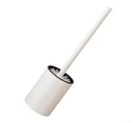 Ensemble brosse WC en silicone et support avec étagère - Nettoyant en profondeur pour coins de cuvette - Design ventilé à séchage rapide - Support mural sans perçage pour salle de bain (C)