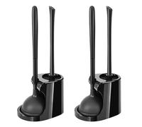 Ensemble brosse WC et piston 2 en 1 avec poignée étendue, gants de nettoyage, outils de nettoyage de toilettes, fournitures de salle de bain essentielles, solutions d'hygiène efficaces