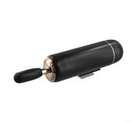 Ensemble brosse WC et support mural avec poils en TPR, pas de nettoyage d'angle mort, couvercle scellé pour contrôle des odeurs, installation par perçage pour salle de bain, blanc et doré (noir doré)