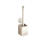 Ensemble brosse WC et support, support carré, gris, 36 cm, outil de salle de bain sans perçage (blanc)