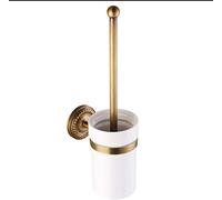 Ensemble brosse WC murale et support - Économie d'espace en céramique durable pour salle de bain pour un nettoyage efficace et une solution de rangement élégante