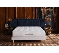 Ensemble Buckingham 130 x 200 cm + sommier kit - 30cm - Mmoire de forme - Moelleux - Sommier kit Blanc