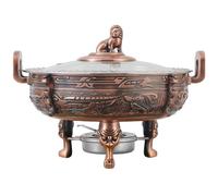 Ensemble Buffet Chafing Dish - Chafing Dish de 1,8 L en Acier Inoxydable avec Couvercle en Verre et Cadre en métal pour traiteurs, événements, fêtes et Mariages