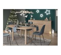 Parisot Ensemble Buffet et Table Ronde Extensible - Betty - Chene