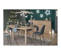 Ensemble buffet et table ronde extensible - BETTY - Chene - PARISOT Chêne G