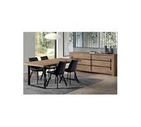 NILLA - Ensemble Buffet + Table 200cm Aspect Bois - Altobuy Marron