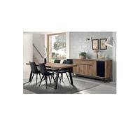Ensemble Buffet + Table 200cm Piètement Métal A - CARSON -