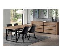NILLA - Ensemble Buffet + Table 230cm Aspect Bois -