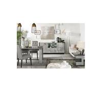 HOFFMAN - Ensemble Buffet + Table d'Appoint + Table de Repas à 4 Pieds -