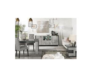 Ensemble Buffet + Table d'Appoint + Table de Repas à 4 Pieds - HOFFMAN -