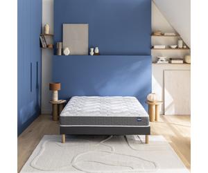 Ensemble Bultex Essential + Sommier Confort Ferme 200x200 - Double Sommier