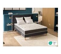 Ensemble Bultex Optimum + Sommier Confort Ferme 200x200 - Double Sommier Blanc