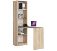 Ensemble bureau avec bibliothèque AKORD SMART Chêne Sonoma 125 cm façade Chêne Sonoma 5 étagères 125x50x180 cm