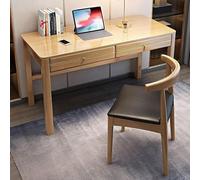 Ensemble bureau et chaise en bois massif - Table d'écriture moderne avec 1 chaise - Design élégant et durable pour les espaces de travail productifs et d'étude