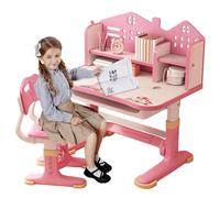 Ensemble bureau et chaise fonctionnels pour enfants avec chaise, bureau et chaise pour enfants, réglable en hauteur, bureau d'étude avec tiroir de rangement pour garçons et filles
