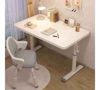 Ensemble bureau et chaise pour enfants avec manivelle manuelle Blanc 80 cm
