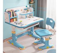 Ensemble Bureau et Chaise pour Enfants, Table d'étude réglable en Hauteur avec Bureau à tiroir, Support à Livres, bibliothèque, tiroir, pour écrire, Lire, Dessiner, Bureau d'étude, Table et Chaise