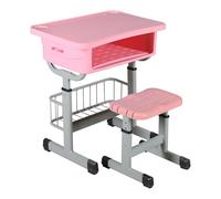 Ensemble Bureau Et Chaise Réglables for Enfants avec Tiroir De Rangement - Poste D'étude Ergonomique for Enfants, Maison Et Salle De Classe(Rosa,C)