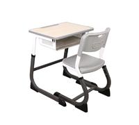 Ensemble Bureau Et Chaise Réglables for Enfants avec Tiroir De Rangement, Pot À Crayons Et Crochets - Idéal for La Maison, La Salle De Classe Et Les Cours Particuliers(Grau)
