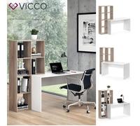 Ensemble bureau + étagère - VICCO - Mara - Blanc - Sonoma - Contemporain - Design