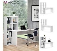 Ensemble bureau + étagère Vicco Mara, séparateur de pièce, bureau informatique