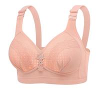 Ensemble Bureau sous Main Women's New Plus Size No Underwire Top Bra Thin Breathable Big Breasts to Show Small Beauty Back Four Bra Body Gainant avec Armature (Watermelon Red, A)