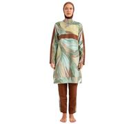 Ensemble burkini 4 pièces pour femme - Tunique, leggings, bonnet et sac de plage - Séchage rapide et imperméable - Mode tendance, marron, M