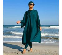 Ensemble burkini d'été pour femme pour un ajustement ample et décontracté, vêtement arabe pour vacances L,M,S,XLUnicoloreÉtoffe