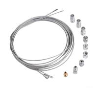 Ensemble Câbles Commande pour moto pour atv Durables Silver Ensemble | Acier alliage résistant, anti-usure, non déformable, pour frein et accélération, usage intensif