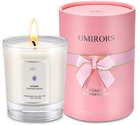 Ensemble cadeau de bougies parfumées pour femme, ensemble de bougies en pot d'aromathérapie à la cire de soja naturelle 8.1OZ Bougie au jasmin pour soulager le stress et la relaxation du corps Rose
