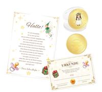 Ensemble cadeau de fée tétine, souvenir de la fée de la tétine, lettre + certificat sans tétine + pièce de monnaie de fée de la tétine, utilisé pour célébrer les adieux à la cérémonie de tétine