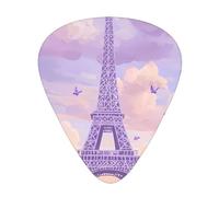 Ensemble cadeau de médiators en forme de Tour Eiffel Lavande - Médiators lisses et durables pour guitare acoustique, électrique et basse, cadeau parfait pour les amateurs de guitare et les musiciens