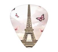 Ensemble cadeau de médiators Paris Tour Eiffel - Médiators lisses et durables pour guitare acoustique, électrique et basse, cadeau parfait pour les amateurs de guitare et les musiciens