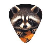 Ensemble cadeau de médiators pour guitare acoustique, électrique et basse, cadeau parfait pour les amateurs de guitare et musiciens Motif raton laveur In The Fall Tree Hole