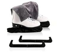 Ensemble cadeau de patins de hockey sur glace, 1 paire de chaussettes élastiques + 1 paire de protections réglables en plastique + 1 serviette de toilette, accessoires de protection des patins pour