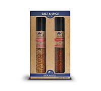 Ensemble cadeau moulins géants à épices de la Silk Route Spice Company moulin géant de l’Himalaya 380g et moulin géant d’amateur de chili 165g