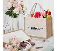 Ensemble cadeau personnalisé avec personnalisation du nom, transformer les souvenirs en un sac fourre-tout. Le sac fourre-tout en canevas est imperméable pour les achats, le stockage et les bagages, c