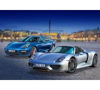 Revell Coffret cadeau Maquettes Porsche Spyder & Panamera 2 – 2 modèles à construire – Échelle 1/24