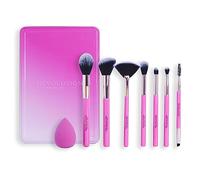 Ensemble Cadeau "The Brush Edit" de Revolution, 7 Pinceaux pour les Yeux, l'Enlumineur & le Visage, 1 Éponge pour Estomper, 8 Produits Inclus