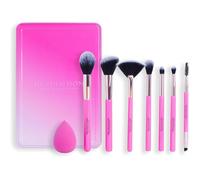 Ensemble Cadeau ""The Brush Edit"" De Revolution, 7 Pinceaux Pour Les Yeux, L'Enlumineur & Le Visage, 1 Éponge Pour Estomper