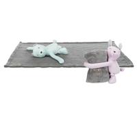 Ensemble câlin junior 75 × 50 cm gris/menthe
