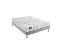 Ensemble Dunlopillo Camelia Sommier Confort Ferme 120x190 Blanc
