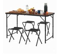 Ensemble camping pliant - SPRINGOS - CS0180 - format valisette - 4 chaises - table réglable 3 hauteurs
