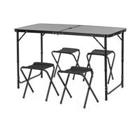Ensemble camping pliant - SPRINGOS - Valisette pliable - 4 chaises - Réglable 3 positions - Prémonté